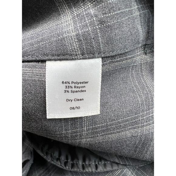Talbots Dress Pants Womens Size 6 Gray Plaid Mid Rise Career - Picture 9 of 11